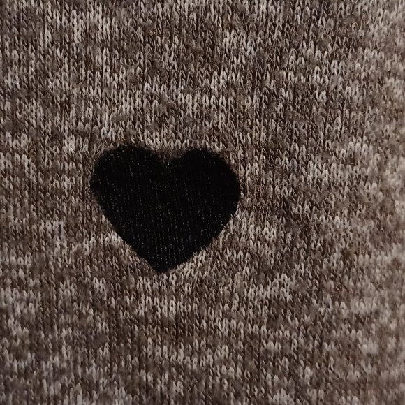 Victoria Secret PINK Black Hearts Gray Hoodie Medium - Picture 7 of 8